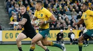 Israel Folau with the ball