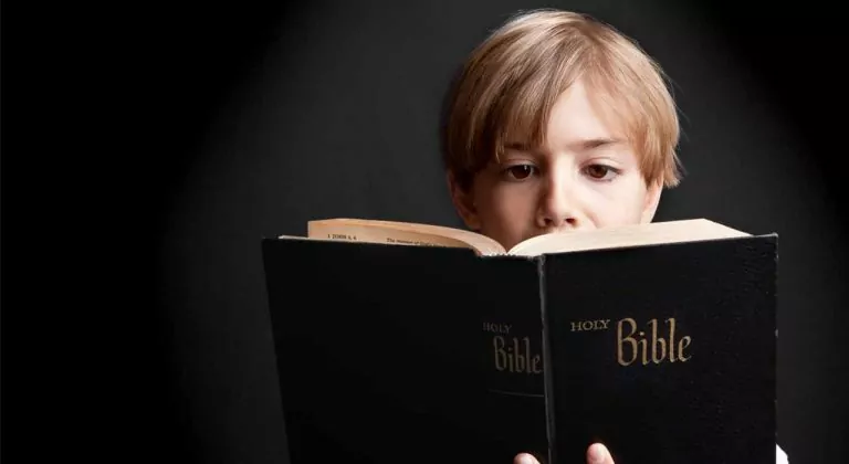 Woman reading bible