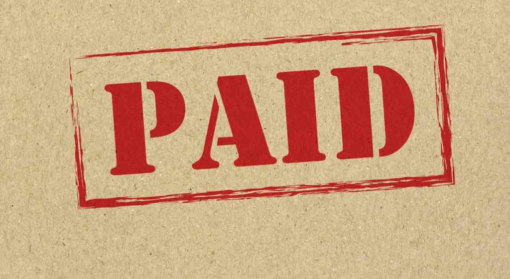 Thursday February 7 – The debt paid
