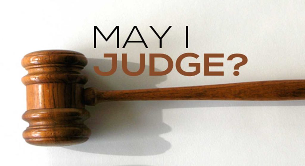 May I judge?