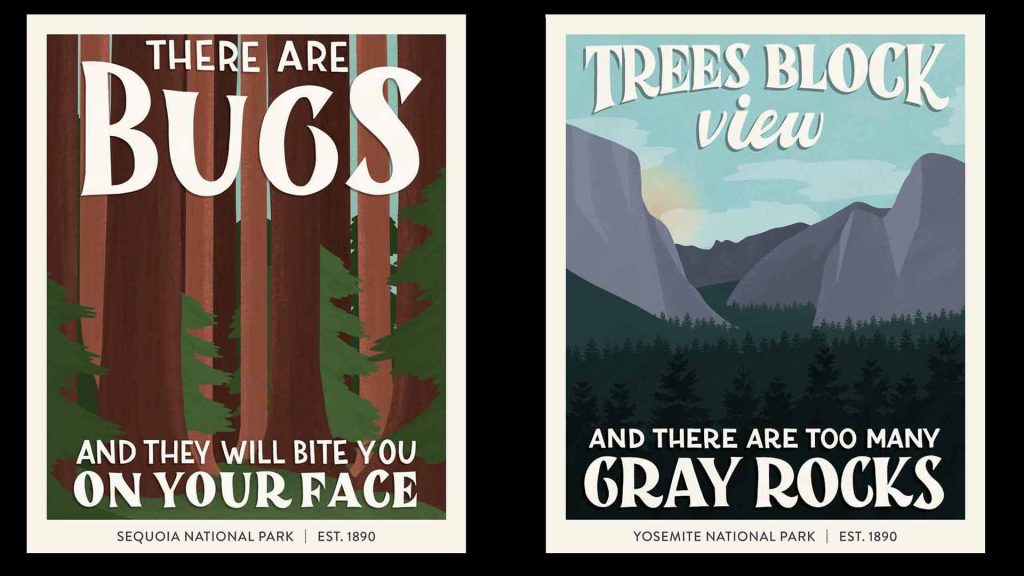 Don’t wish you were here: illustrator’s National Park posters go viral
