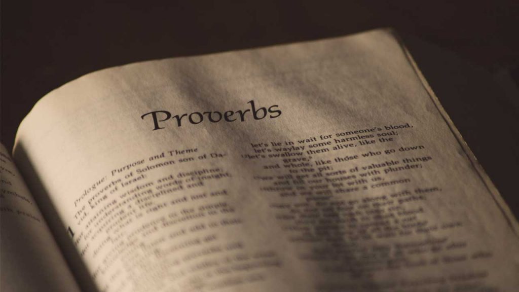 June 1 – Introduction to Proverbs