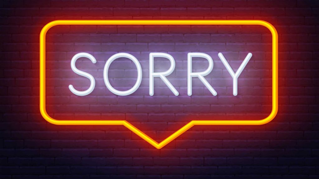 The art of the apology