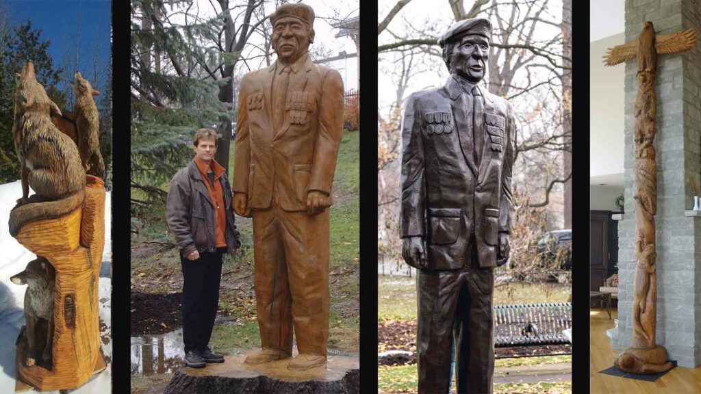 Jim Menken transforms tree trunks!