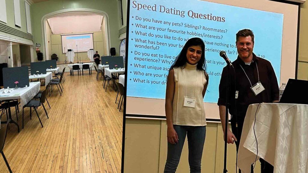 Speed dating night beats scrolling right
