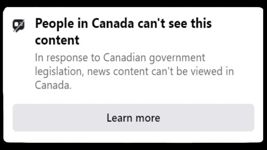 Canada’s news ban one year later