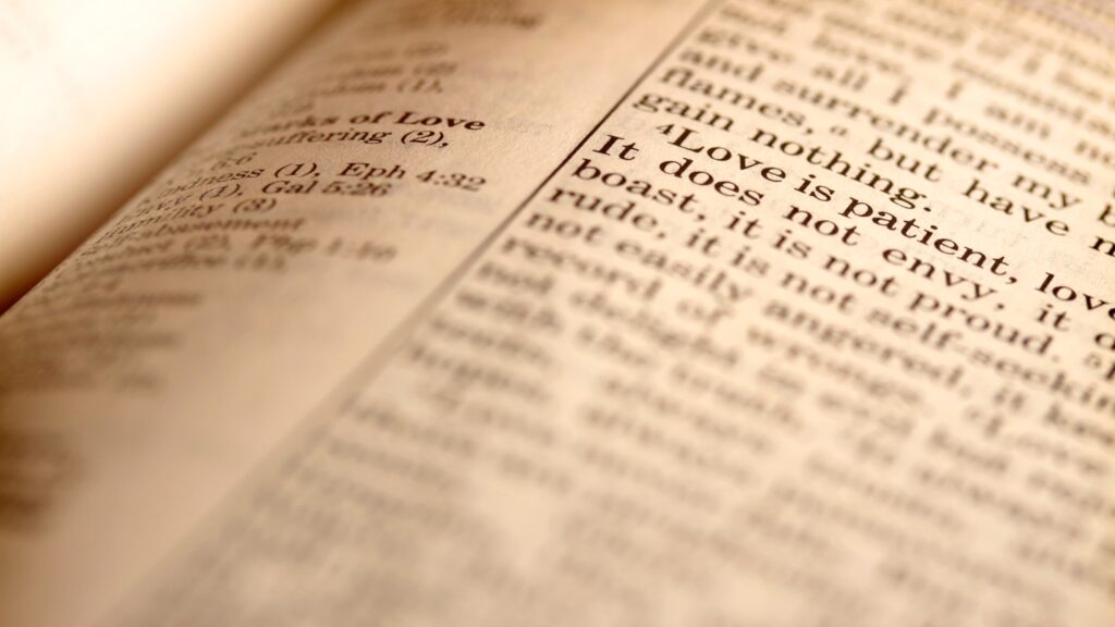 September 1 – Introduction to the love chapter of the Bible