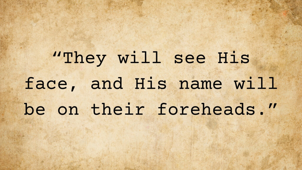 December 28 – His name on our foreheads