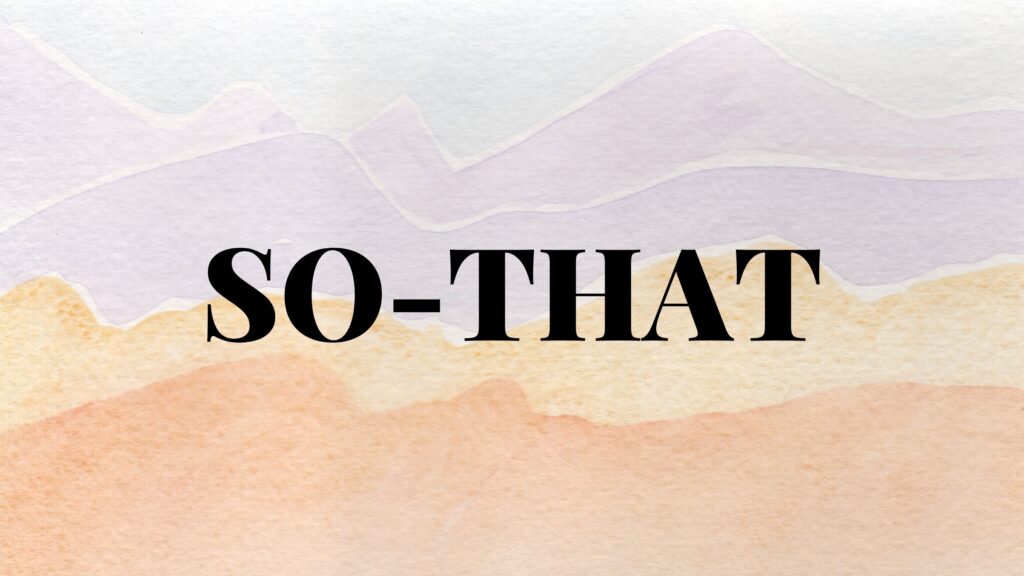August 1 – God’s mission for his “so-that” people