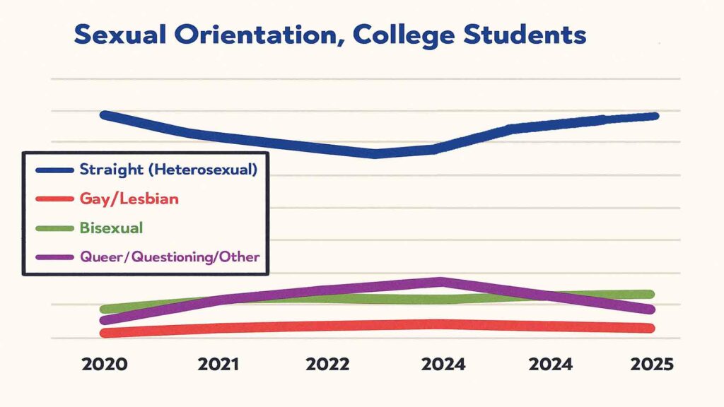 Fewer young people identifying as “queer” or “trans”