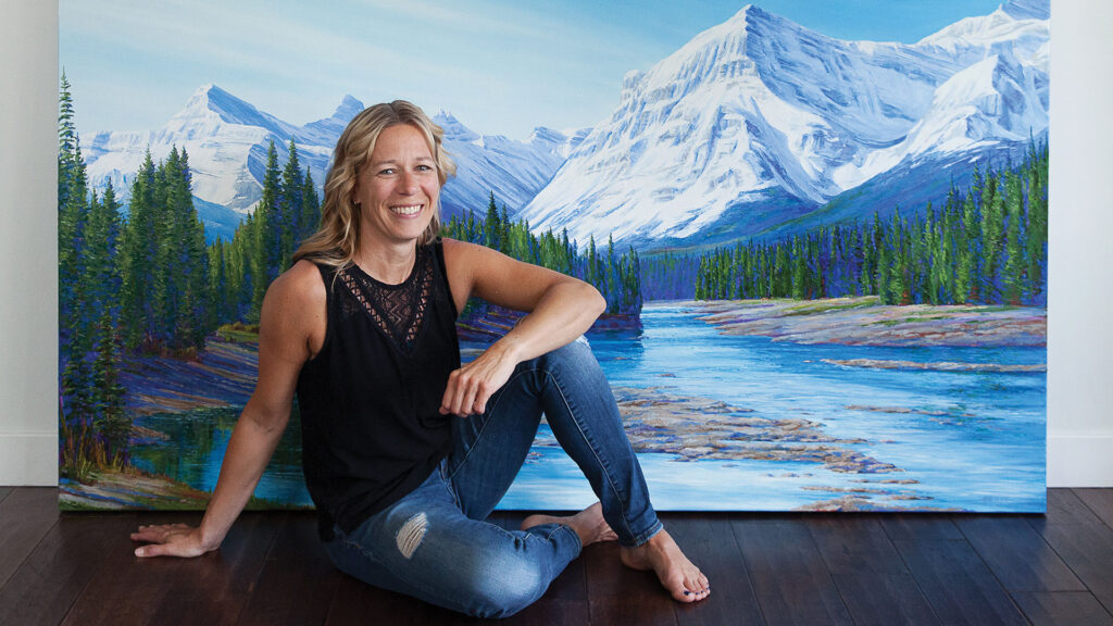 Anne deJong is taking a palette knife to the Rockies